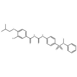 3-Bromo-N-[[[4-[(methylphenylamino)sulfonyl]phenyl]amino]thioxomethyl]-4-(2-methylpropoxy)benzamide Structure