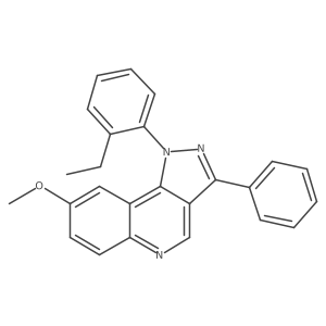 1-(2-ethylphenyl)-8-methoxy-3-phenyl-1H-pyrazolo[4,3-c]quinoline结构式