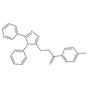 1-(4-methylphenyl)-2-{[4-phenyl-5-(pyridin-3-yl)-4H-1,2,4-triazol-3-yl]sulfanyl}ethan-1-one结构式