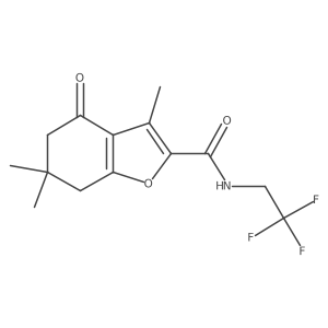 3,6,6-trimethyl-4-oxo-N-(2,2,2-trifluoroethyl)-4,5,6,7-tetrahydro-1-benzofuran-2-carboxamide Structure