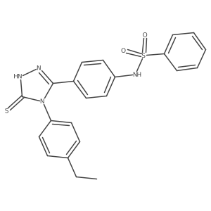 N-(4-(4-(4-Ethylphenyl)-5-mercapto-4H-1,2,4-triazol-3-yl)phenyl)benzenesulfonamide Structure
