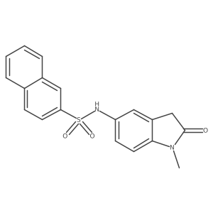N-(1-methyl-2-oxoindolin-5-yl)naphthalene-2-sulfonamide结构式