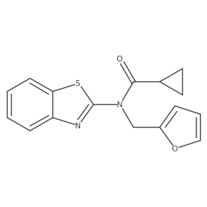 N-(benzo[d]thiazol-2-yl)-N-(furan-2-ylmethyl)cyclopropanecarboxamide结构式