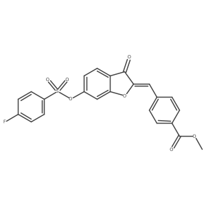 (Z)-methyl 4-((6-(((4-fluorophenyl)sulfonyl)oxy)-3-oxobenzofuran-2(3H)-ylidene)methyl)benzoate Structure