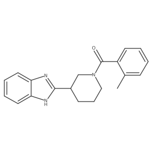 2-[1-(2-methylbenzoyl)piperidin-3-yl]-1H-1,3-benzodiazole Structure