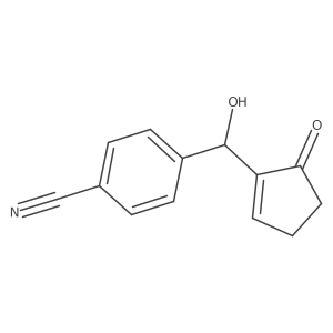 4-(Hydroxy(5-oxocyclopent-1-en-1-yl)methyl)benzonitrile Structure