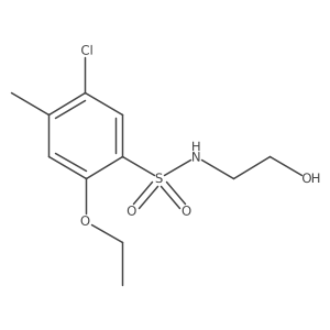5-chloro-2-ethoxy-N-(2-hydroxyethyl)-4-methylbenzenesulfonamide Structure