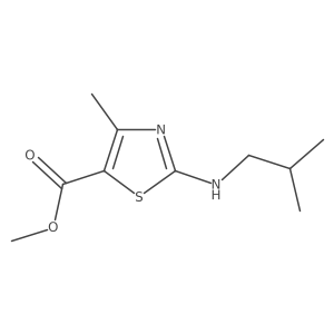 Methyl 4-methyl-2-[(2-methylpropyl)amino]-1,3-thiazole-5-carboxylate结构式