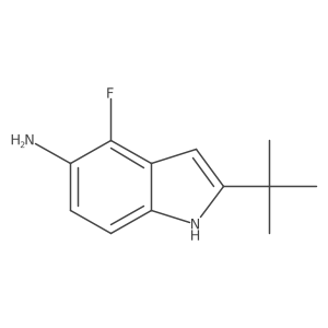 2-tert-butyl-4-fluoro-1H-indol-5-amine结构式