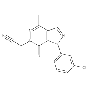 2-(1-(3-chlorophenyl)-4-methyl-7-oxo-1H-pyrazolo[3,4-d]pyridazin-6(7H)-yl)acetonitrile Structure