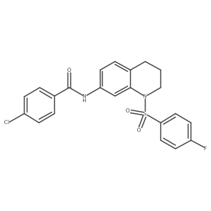 4-chloro-N-(1-((4-fluorophenyl)sulfonyl)-1,2,3,4-tetrahydroquinolin-7-yl)benzamide Structure