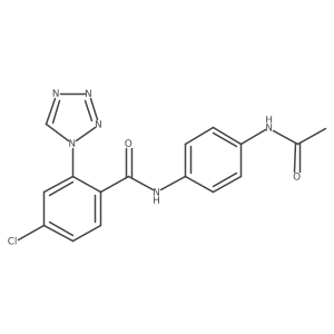 N-[4-(acetylamino)phenyl]-4-chloro-2-(1H-tetrazol-1-yl)benzamide Structure