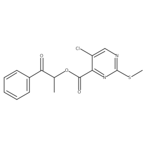 1-Oxo-1-phenylpropan-2-yl 5-chloro-2-(methylsulfanyl)pyrimidine-4-carboxylate Structure