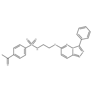 4-acetyl-N-(2-((3-phenyl-[1,2,4]triazolo[4,3-b]pyridazin-6-yl)oxy)ethyl)benzenesulfonamide结构式