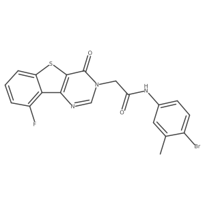 N-(4-bromo-3-methylphenyl)-2-(9-fluoro-4-oxo[1]benzothieno[3,2-d]pyrimidin-3(4H)-yl)acetamide Structure