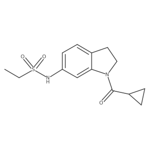 N-(1-(cyclopropanecarbonyl)indolin-6-yl)ethanesulfonamide结构式