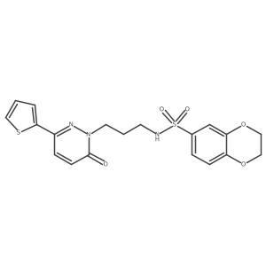 N-(3-(6-oxo-3-(thiophen-2-yl)pyridazin-1(6H)-yl)propyl)-2,3-dihydrobenzo[b][1,4]dioxine-6-sulfonamide Structure