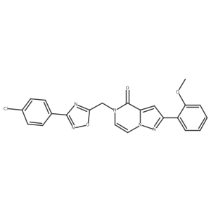5-{[3-(4-chlorophenyl)-1,2,4-oxadiazol-5-yl]methyl}-2-(2-methoxyphenyl)-4H,5H-pyrazolo[1,5-a]pyrazin-4-one Structure