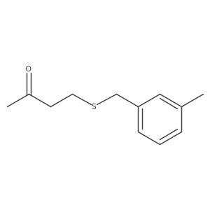 4-((3-Methylbenzyl)thio)butan-2-one结构式