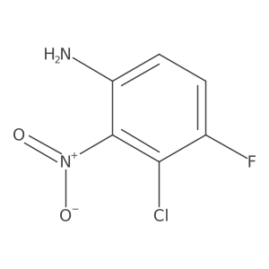 3-Chloro-4-fluoro-2-nitroaniline结构式
