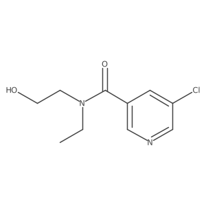 3-Pyridinecarboxamide,5-chloro-n-ethyl-n-(2-hydroxyethyl)- Structure
