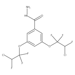3,5-Bis(2-chloro-1,1,2-trifluoroethoxy)benzoic acid hydrazide结构式