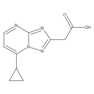 2-(7-Cyclopropyl-[1,2,4]triazolo[1,5-a]pyrimidin-2-yl)acetic acid结构式