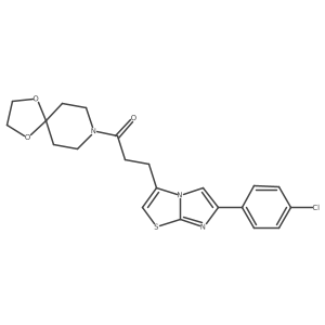 3-(6-(4-Chlorophenyl)imidazo[2,1-b]thiazol-3-yl)-1-(1,4-dioxa-8-azaspiro[4.5]decan-8-yl)propan-1-one Structure