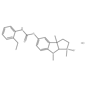 (-)-(3aS,8aS,1S)-1,2,3,3a,8,8a-Hexahydro-1,3a,8-trimethylpyrrolo(2,3-b)indol-5-ol-2'-ethylphenylcarbamate N-oxide hydrochloride Structure