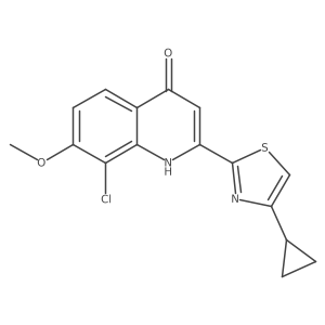 8-Chloro-7-methoxy-2-(4-cyclopropylthiazol-2-yl)quinolin-4-ol Structure