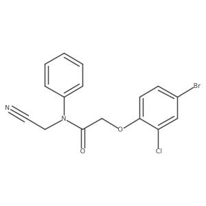 2-(4-bromo-2-chlorophenoxy)-N-(cyanomethyl)-N-phenylacetamide结构式