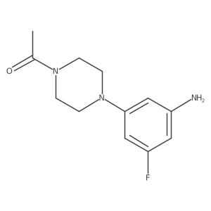 1-(4-(3-Amino-5-fluorophenyl)piperazin-1-YL)ethan-1-one Structure