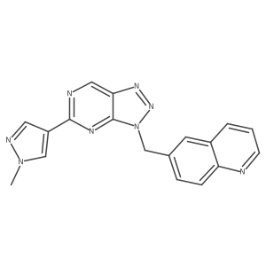 6-((5-(1-Methyl-1H-pyrazol-4-yl)-3H-[1,2,3]triazolo[4,5-d]pyrimidin-3-yl)methyl)quinoline结构式