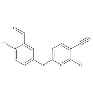 6-(4-Bromo-3-formyl-phenoxy)-2-chloro-nicotinonitrile Structure