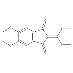 2-[Bis(methylthio)methylene]-5,6-dimethoxy-1H-indene-1,3(2H)-dione结构式