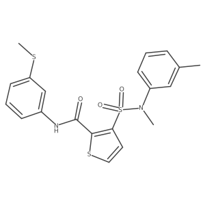 3-[methyl(3-methylphenyl)sulfamoyl]-N-[3-(methylsulfanyl)phenyl]thiophene-2-carboxamide Structure