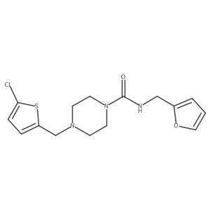 4-[(5-chlorothiophen-2-yl)methyl]-N-[(furan-2-yl)methyl]piperazine-1-carboxamide结构式