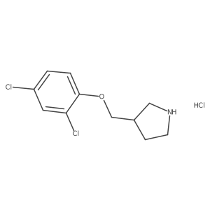 3-[(2,4-Dichlorophenoxy)methyl]pyrrolidine hydrochloride Structure
