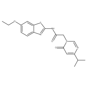 N-(6-ethoxybenzo[d]thiazol-2-yl)-2-(4-isopropyl-6-oxopyrimidin-1(6H)-yl)acetamide结构式
