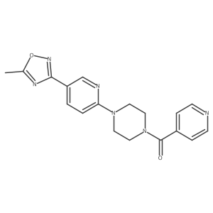 (4-(5-(5-Methyl-1,2,4-oxadiazol-3-yl)pyridin-2-yl)piperazin-1-yl)(pyridin-4-yl)methanone结构式