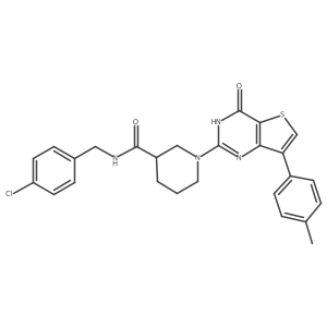 N-(4-chlorobenzyl)-1-[7-(4-methylphenyl)-4-oxo-3,4-dihydrothieno[3,2-d]pyrimidin-2-yl]piperidine-3-carboxamide Structure