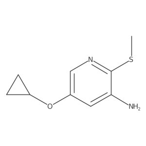 5-Cyclopropoxy-2-(methylthio)pyridin-3-amine结构式