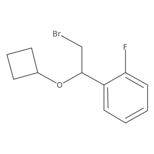 1-(2-Bromo-1-cyclobutoxyethyl)-2-fluorobenzene Structure