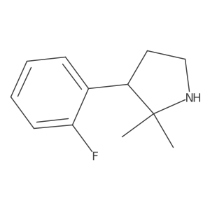 3-(2-Fluorophenyl)-2,2-dimethylpyrrolidine Structure