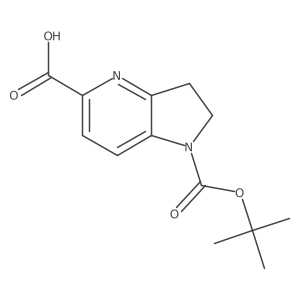 1-(tert-butoxycarbonyl)-2,3-dihydro-1H-pyrrolo[3,2-b]pyridine-5-carboxylic acid结构式