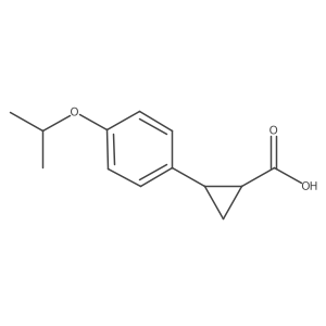 rac-(1R,2R)-2-[4-(propan-2-yloxy)phenyl]cyclopropane-1-carboxylic acid Structure