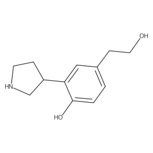 Benzeneethanol, 4-hydroxy-3-(3-pyrrolidinyl)-结构式
