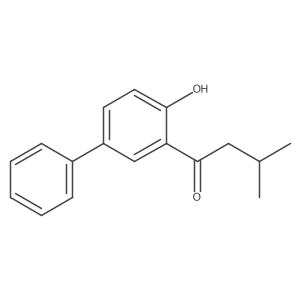 1-(2-Hydroxy-5-phenylphenyl)-3-methylbutan-1-one Structure