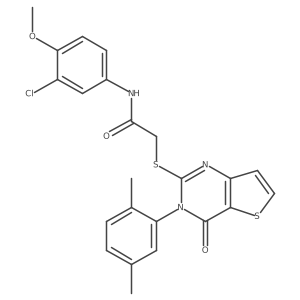 N-(3-chloro-4-methoxyphenyl)-2-{[3-(2,5-dimethylphenyl)-4-oxo-3,4-dihydrothieno[3,2-d]pyrimidin-2-yl]sulfanyl}acetamide结构式
