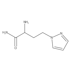 2-Amino-4-(1h-pyrazol-1-yl)butanamide结构式